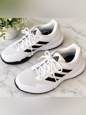 Adidas GameCourt 2 Tennis Shoes White Black Women’s 11 Men’s 10